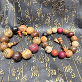 Taoist 64 Hexagrams Multi-Gem Sandalwood Bead Bracelet